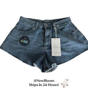 Gemma Rae High Rise Flare Shorts New With Tags Size: 11 100% cotton